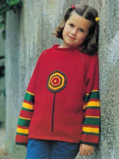 Sweater med hæklet slikkepind