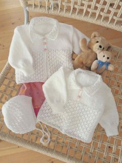 Jumper, cardigan og hue