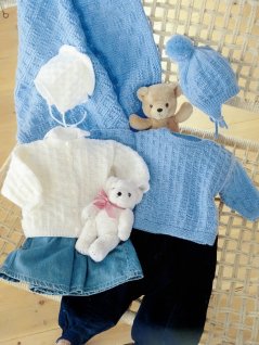 Pullover, cardigan, huer og tæppe