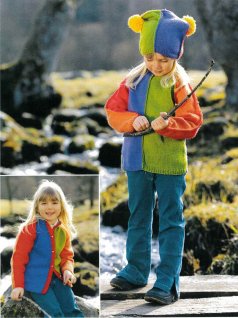 Pullover, cardigan, hue i farvefelt