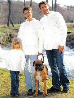 Dobbeltgarns familiepullover