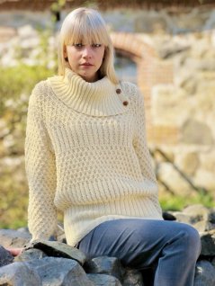 Trøje med knapkrave