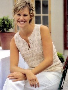 Løst strikket top med snøring