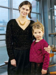 Blondestrikket slå-om-cardigan