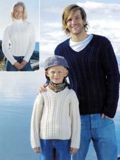 Strukturstickade tröjor