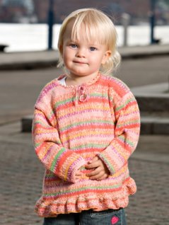 Sweater med og uden flæser