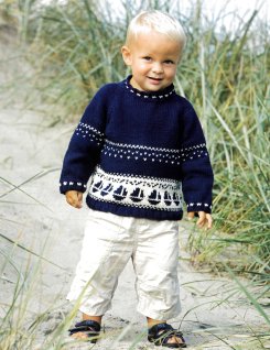 Raglantröja med segelbåtar