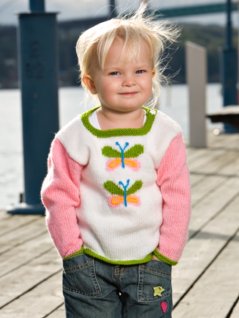 Sweater med sommerfugle