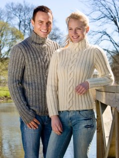 Sweater med fletning