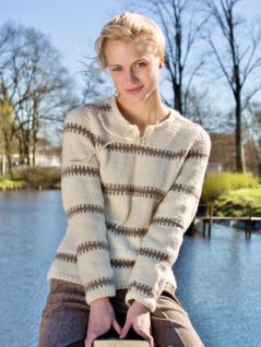 Mønstrede sweatere og ribbet hue