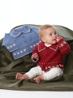 Cardigan med blomster