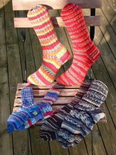 Enkeltstrikkede sokker