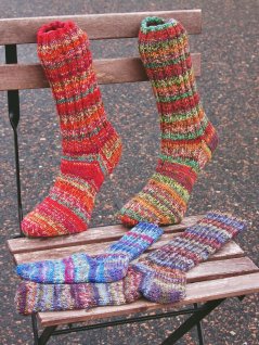 Dobbeltgarnssokker til hele familien