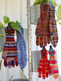 Tommelfingervanter, simpelt garn