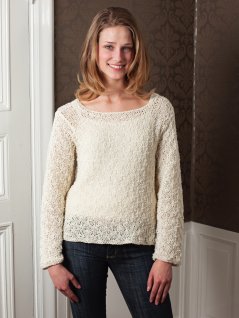 Dobbeltstrikket sweater med struktur