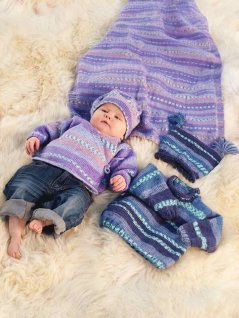 Slå cardigan, sweater, hatte og tæppe ind