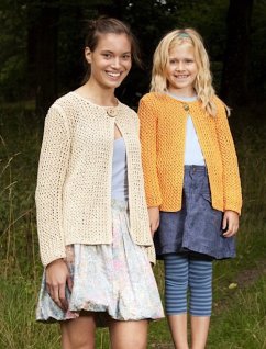 Strukturstickad kofta