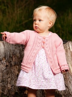 Blondestrikket sweater og cardigan