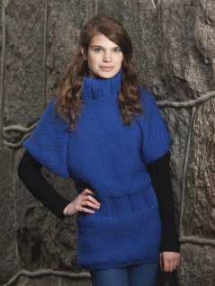 Damtröja med djup raglan och polo