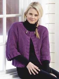 Strukturstrikket cardigan