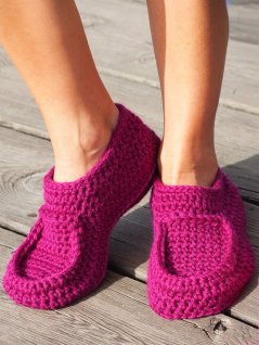 Hæklede hjemmesko