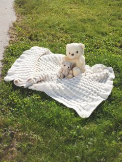 Plisseret strikket babytæppe