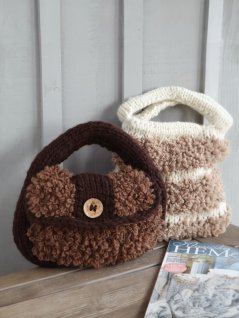 Strikket taske og tote
