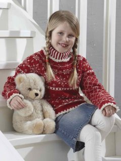 mönsterstickad tröja