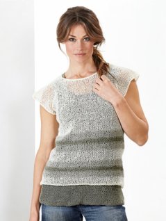 Strikket stribet trøje og tanktop