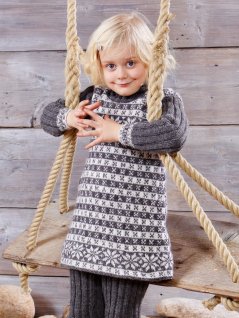 Mønstret tunika, strømpebukser og hue