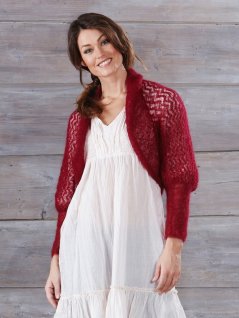 Mønstret strikket bolero