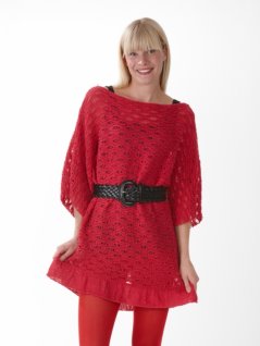 Tunika strikket på tværs