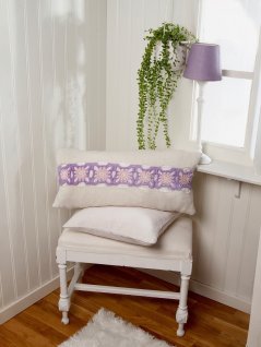 Hæklet firkantet pude