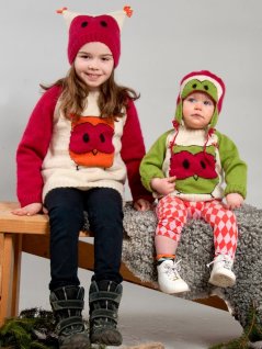 Sweater, tunika og hue Ugler i mosen