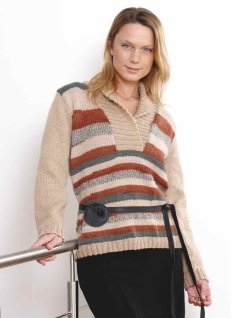 Sweater med sjalkrave