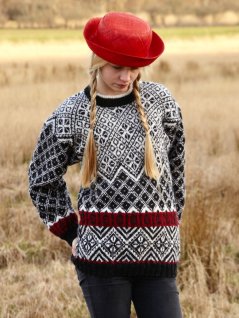 Trøje i Superwash Sapphire