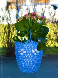 Hæklede hængende kurve