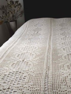 Hæklet sengetæppe