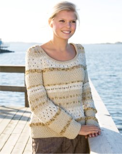 Strukturstrikket sweater