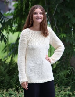 Damesweater med mossting