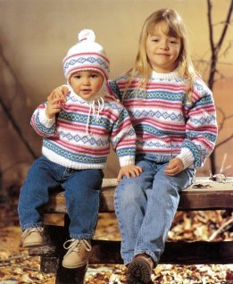 Tröja, mössa och slipover