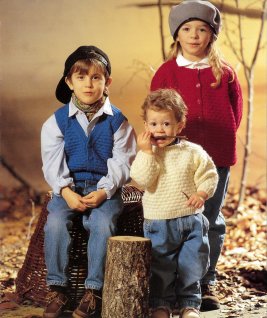 Tröja, kofta och väst med rund hals eller v-hals