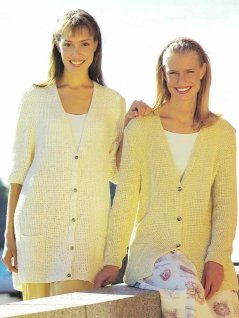 Cardigan med korte eller lange ærmer