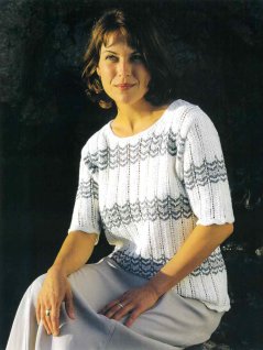 Blondemønstret trøje