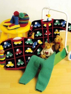 Tröja, kofta, byxa, mössa och sockar