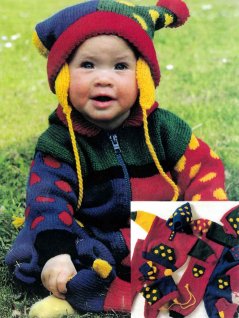 Babyoveralls, jakke, bukser, hue, hjelm, vanter og sokker