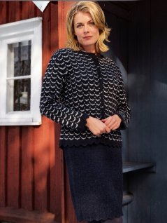 Bølgemønsterjakke med nederdel