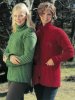 Lang stribet pullover og cardigan