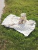 Plisseret strikket babytæppe