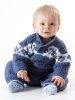 Sweater med mønstret kant, bukser og hue